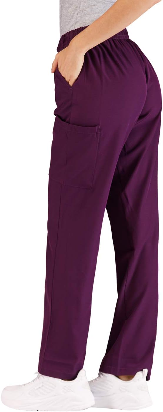 Minty Mint Women's V Neck Solid Stretch Medical Scrub Set