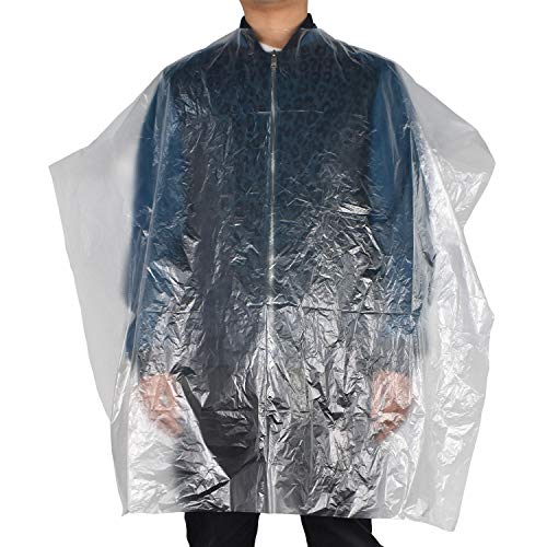 Odetina Professional Shampoo Cape Barber Disposable Salon Capes Waterproof Hair Salon Disposable Smocks Hair Cutting Capes (50PCS)