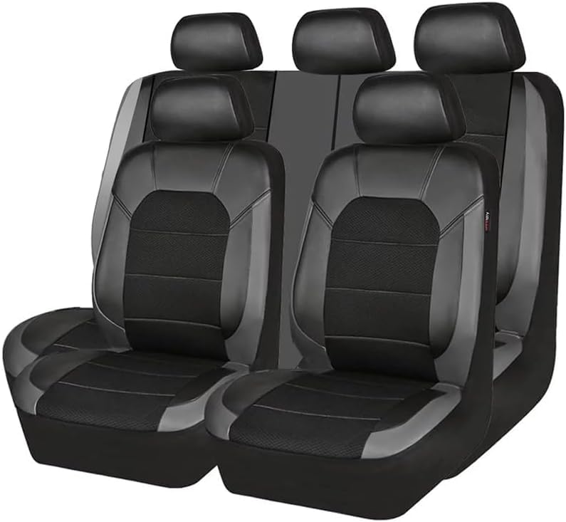 QTIABE Housses Sièges Voiture Sur Mesure Suzuki Vitara FHEV 2022-2024 – Cuir Imperméable Respirant Noir Élégant