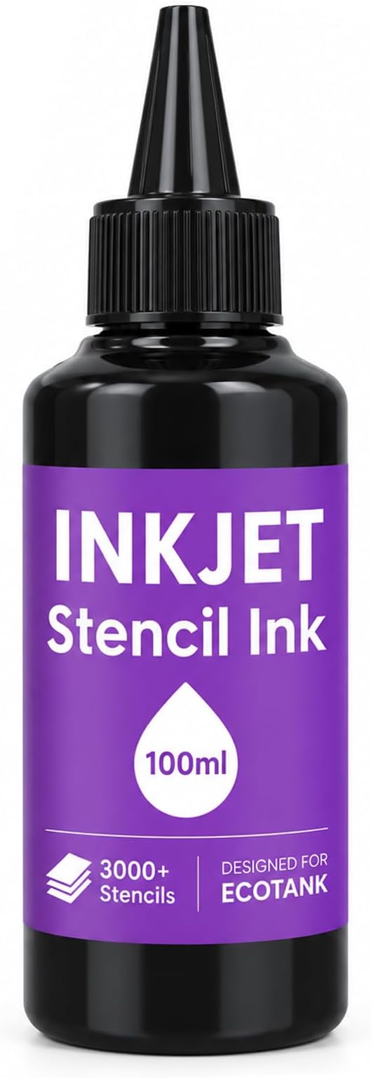 Tattoo Inkjet Stencil Ink 100ml for EcoTank Inkjet Printers | Inkjet Tattoo Stencil Printer Ink for EcoTank Inkjet Printers Crisp, Long-Lasting, Clog-Free, Smudge-Proof,Fast Drying