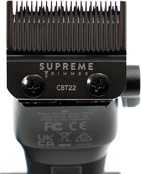 Supreme Trimmer DLC Coated Steel Replacement Blade CBT22 | Taper Blade for Recharge Clipper & Most Hair Clippers