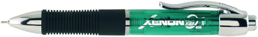 ITOYA Xenon Retractable Ballpoint Pen with Rubber Grip, 1.0mm Medium Point, Emerald (XE-100GN)