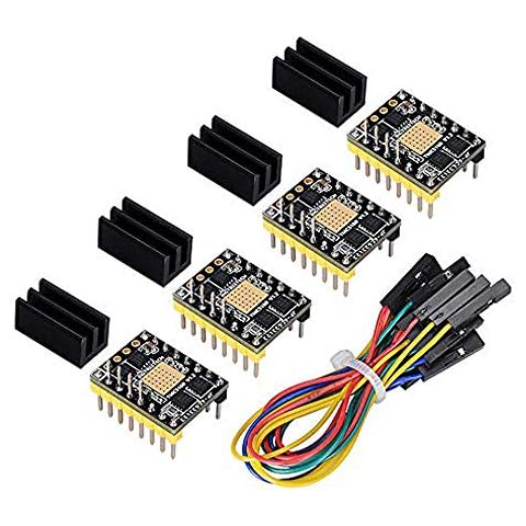 KINGPRINT TMC5160 v1.3 Stepper Motor StepStick Mute Silent Driver Support SPI with Heatsink for 3D Printer Control Board (4 Pieces) Cover
