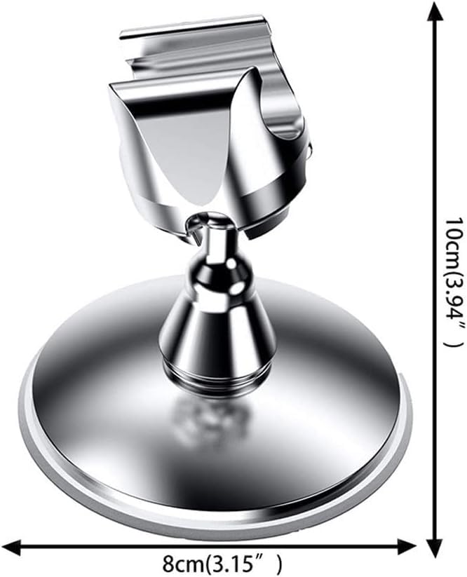 Support de pommeau douche universel réglable chromé sans perçage
