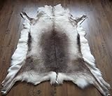 rentierfell landi sehr weiches Fell und Leder XXL RENTIERFELL Rentier Dekofell Original Skandinavien 150-170 x 120-130cm mit Siegel