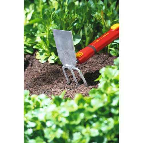 Image of WOLF-Garten 71AIE006650 Small Double Hoe with Handle (Set), Working Width 7 cm, Ideal for Small /Crowded Gardens, Raised Garden Beds - LNM ZM 015