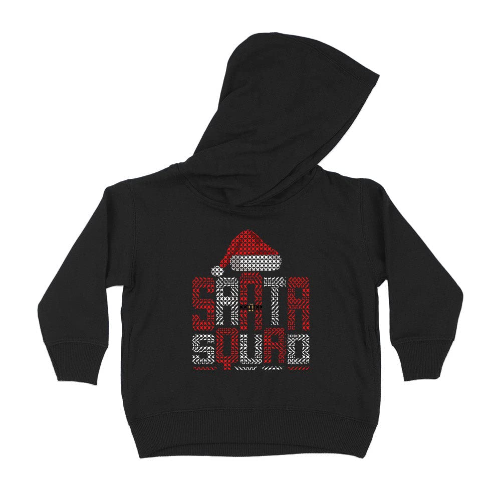 Santa Squad Kids Hoodie Sweatshirt Toddler 5T Black