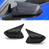 Door Side Mirror Covers Caps Fit for Ford Mustang 2015-2021 Left and Right Rearview Mirror Cap Cover (Carbon Fiber Style)
