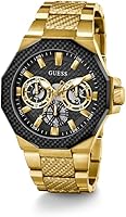 Vista 5 de GUESS Reloj multifunción texturizado dorado y negro, Oro, Classic