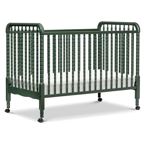 Image of Davinci Jenny Lind 3-in-1 Convertible Baby Crib - GREENGUARD Gold Certified Portable Convertible Baby Crib to Toddler Bed, Daybed - Durable & Easy to Assemble - 4 Adjustable Mattress Heights - Green