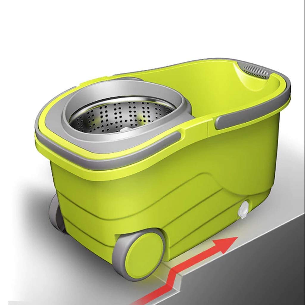 Electronics Mops - Mopa de separación suspendida con ruedas, mopa inteligente con ruedas, mopa de centrifugado, escoba para limpiar suelos, casa, coche, herramientas de limpieza
