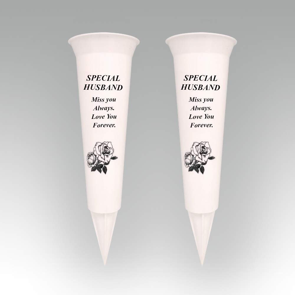 Vasi commemorativi per tomba/supporto per fiori (2 punte