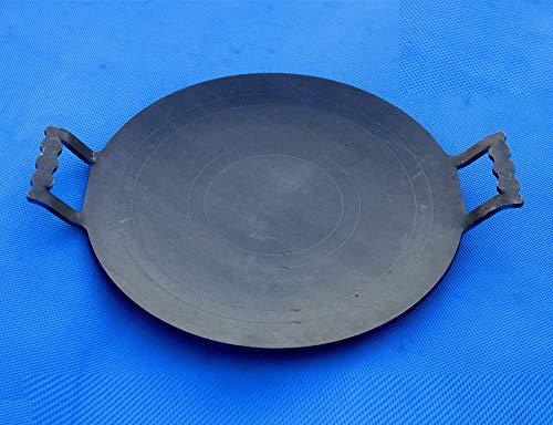 Nakshathra Pure Iron Tawa For Dosarotti 12Inch 5Mm (Concave),Black #TOP2