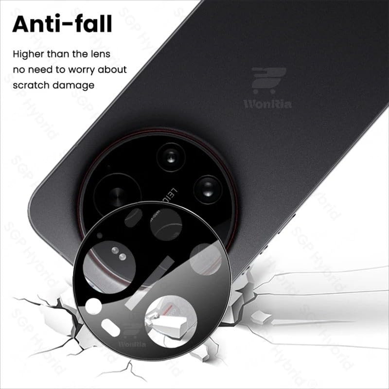Image of WonRia Pack 1- Back Camera Lens Protector for Xiaomi Mi 17 Ultra 5G Camera Glass Protector Guard [3D Premium] - Black