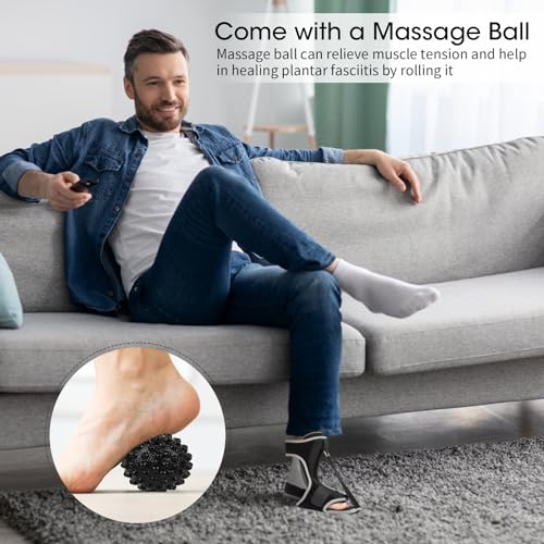 Plantarfasziitis Bandage mit Massageball: Fersensporn Bandage, Fußbandage, Plantarfasziitis Nachtschiene Zur Linderung von Fußschmerzen bei Plantarfasziitis, Achillessehnenentzündung