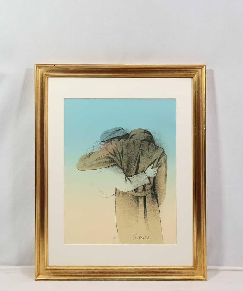 Amazon.co.jp: ブルーノブルーニ リトグラフ「カップル」画寸