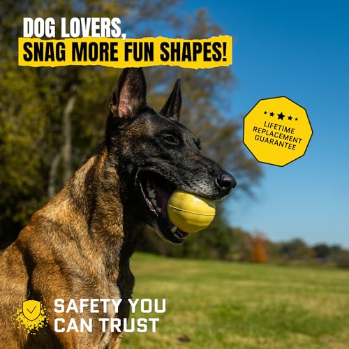 WoofBite Indestructible Dog Ball, Durable Chew Toy for Aggressive Chewers, 3" - image 8