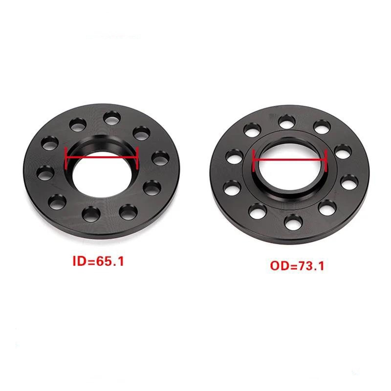 Separadores Cubo Rueda para Taycan, para Panamera Y para Cayenne PCD 5x108/5x110 CB, Diámetro Interior: 65,1 Mm A Diámetro Exterior: 73,1 Mm Espaciador De Rueda(5mm)