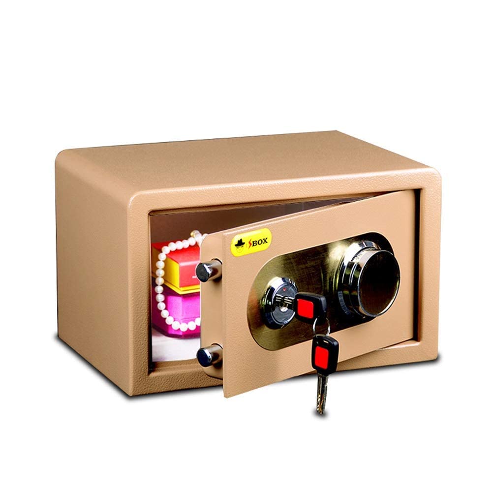 XJBTBA Cajas Fuertes Caja Fuerte con Contraseña Mecánica, Hogar Pequeño Cabecera Oficina Depósito Todo Acero Gabinete de Seguros de 2 Capas para Efectivo/Archivos/Computadora Portátil, 4 Tamaños