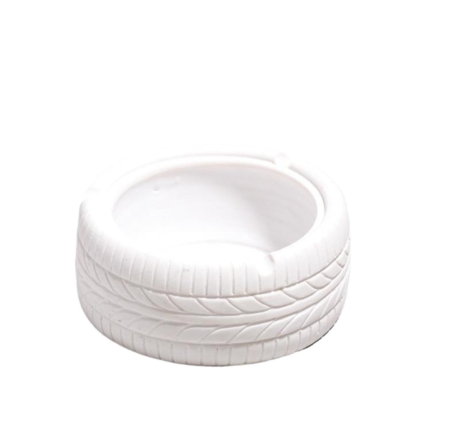 American Retro Tire Ashtray - Creative Nordic Home Bar Decorative Ornament(Milky white)