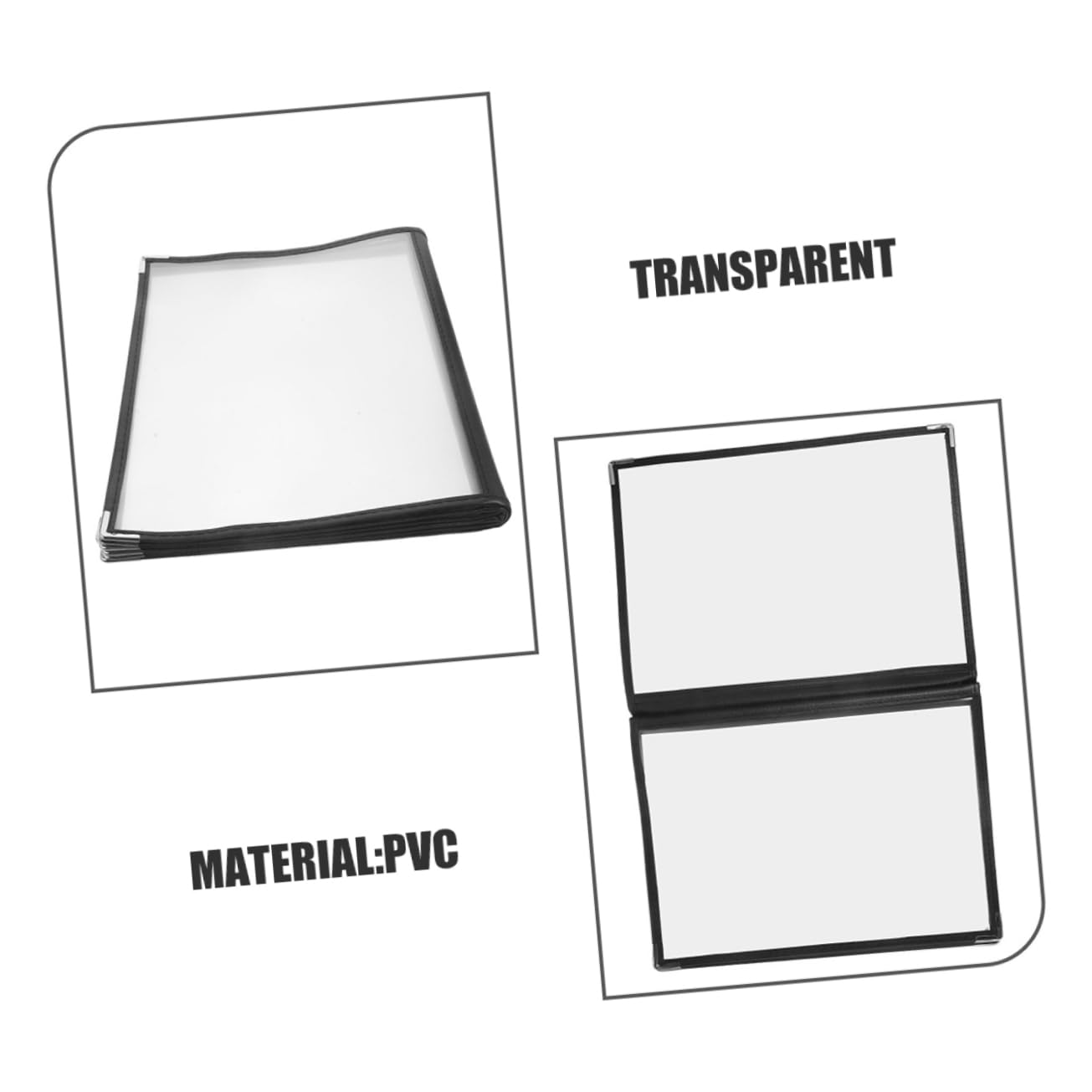 2pcs Menu Holders Pages Views Restaurant Menu Covers for Hotels and Cafes for Easy Display and Enhanced Dining Experience