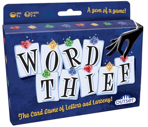 Outset Media Word Thief - The Card Game of Letter and Larceny! - 2 to 4 Players Ages 9 and up