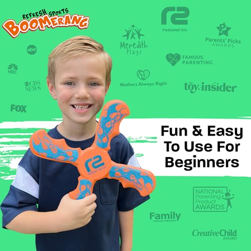Image of Boomerang for Kids - Boo Basket Stuffers for Kids Boys and Girls Gift Ideas - Kids Stocking Fillers & Fun Outdoor Toys - Funny
