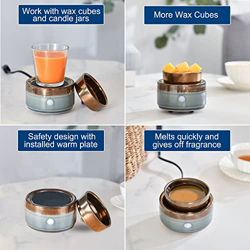 Kobodon Wax Melt Warmer, Candle Wax Warrmer For Scented Wax Burner, 3-In-1 Ceramic Wax Melter Warmer Electric Wax Melts Wax Cubes For Home Office Decor #TOP6
