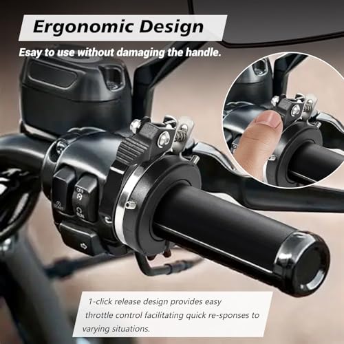 Image of Motorcycle Cruise Control Motorcycle Throttle Assist Lock with OEM Grips or Aftermarket Grips,1 1 /8 inch to 1 3 /4 inch Cruise Control Throttle Clamp Accessories for Harley 1990-2025