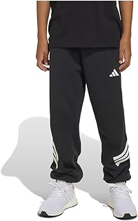 بنطلون جيه اف اي مزين بثلاثة خطوط عريضة بقصة واسعة للأولاد والبنات الصغار من اديداس