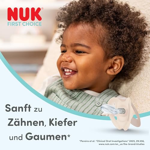 NUK First Choice Day & Night Baby Schnuller | 6-18 Monate | Orthodontische Schnuller, die im Dunkeln leuchten… – Ansicht 3