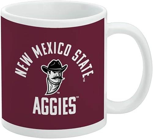 Vista 270 de Taza de cerámica con el logotipo principal de la Universidad de St. John, taza de regalo novedosa para café, té y bebidas calientes, 11oz, blanca