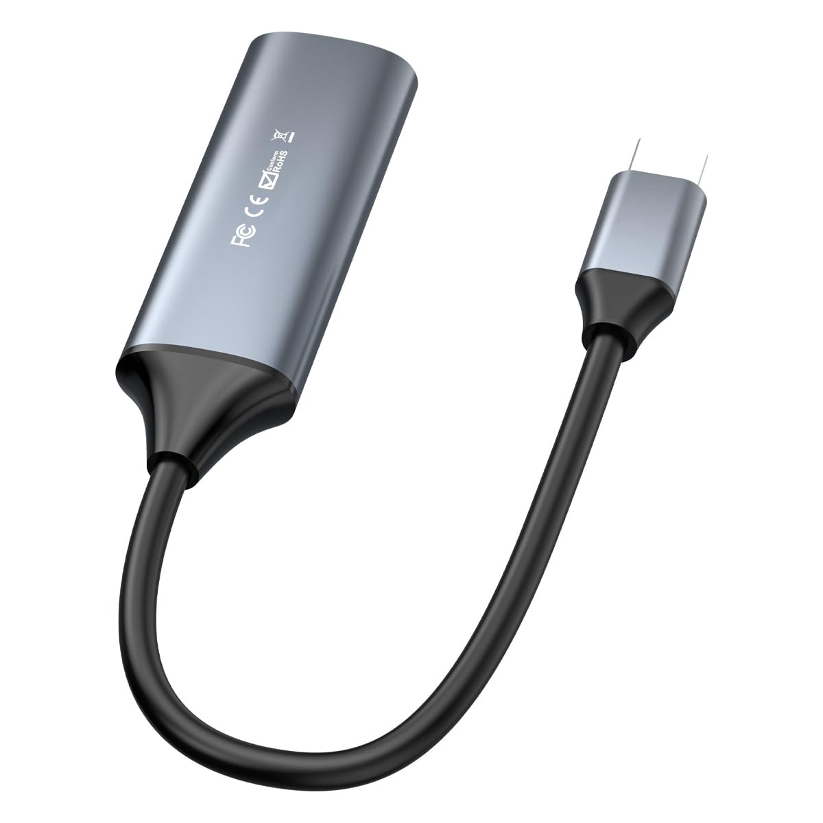 TYPE-C karta przechwytywania HDMI Video Audio Grabber do nagrywania komputera Streaming Play Space Grey