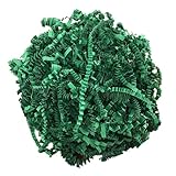 Ankelesz 50g Easter Raffia Grass Paper Shred for Gift Wrapping Basket and Gift Box Filling，Crinkle Cut Paper for Wrapping (Dark Green)