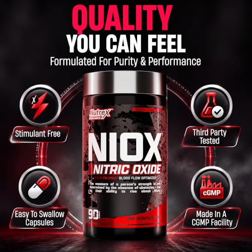 Image of Nutrex NIOX Nitric Oxide | PREMIUM PUMP BOOSTER FOR MAX VASCULARITY - 90Caps (Authentic Verification)