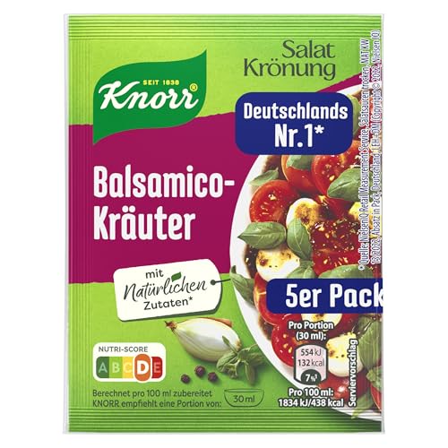 Knorr Salatkrönung Balsamico-Kräuter für ein leckeres Salatdressing mit natürlichen Zutaten* 15x 52 ml