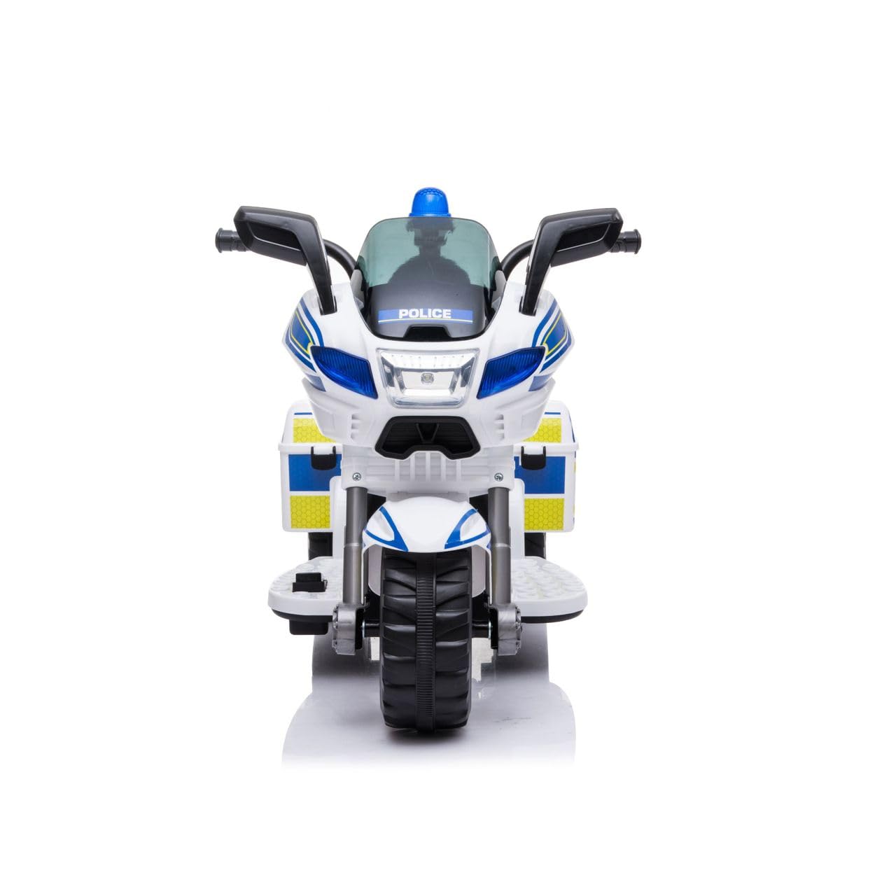 Chipolino Kinder Elektromotorrad Polizei 3 Räder Scheinwerfer Musikfunktion weiß blau