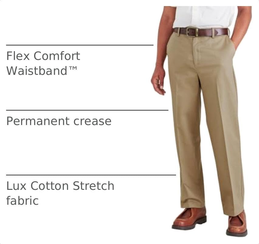 Dockers Men's Signature Khaki Relaxed Fit Iron Free with Stain Defender®, New British Khaki, 38W x 32L - image 3