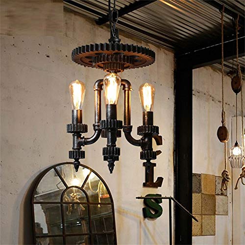 IXWQ Traditional 4-Lights Retro Industrial Wrought Iron Pendant Chandelier Lighting Vintage Steampunk Water Pipe Loft Hanging Lamp Fixture Adjustable Rustic Suspension Light Restaurant Cafe Fixtures steampunk buy now online IXWQ Traditional 4-Lights Retro Industrial Wrought Iron Pendant Chandelier Lighting Vintage Steampunk Water Pipe Loft Hanging Lamp Fixture Adjustable Rustic Suspension Light Restaurant Cafe Fixtures steampunk buy now online