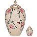 Liliane Memorials White Cremation Urn with Colorful Flowers - Funeral Urns Human Ashes - Brass Metal - Suitable for Cemetery Burial or Niche - Large Size fits Remains of Adults up to 200 lbs - Fleur