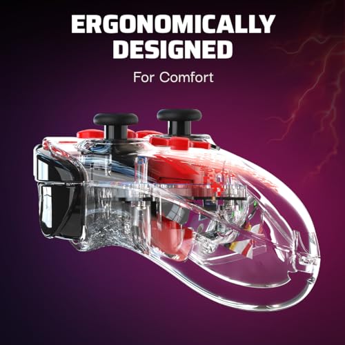 Image of PDP REALMz Wireless Nintendo Switch Pro Controller, Rechargeable LED, Licensed for Nintendo Switch|Lite|OLED: Sonic Shadow Space Colony ARK (with Full Motion Controls)