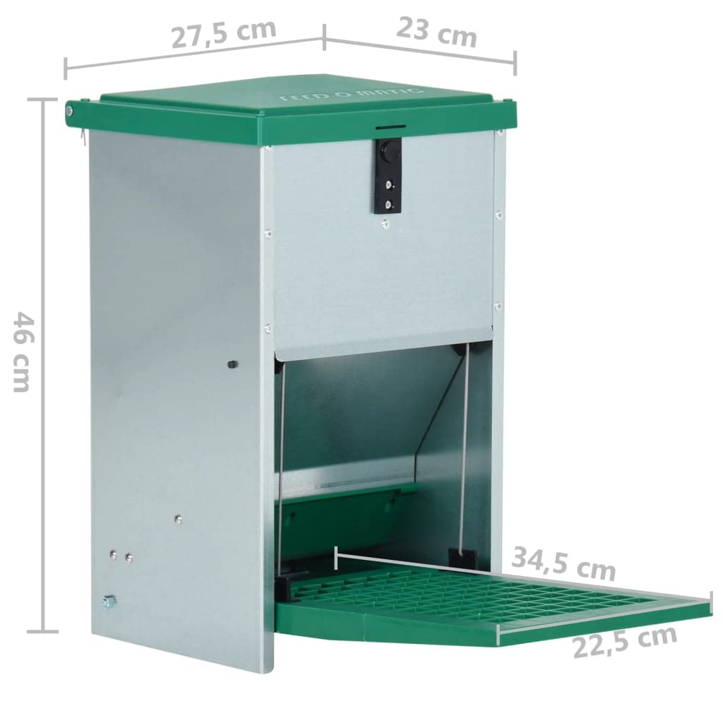 vidaXL Comedero Automático para Aves de Corral con Pedal 8 kg Dispensador