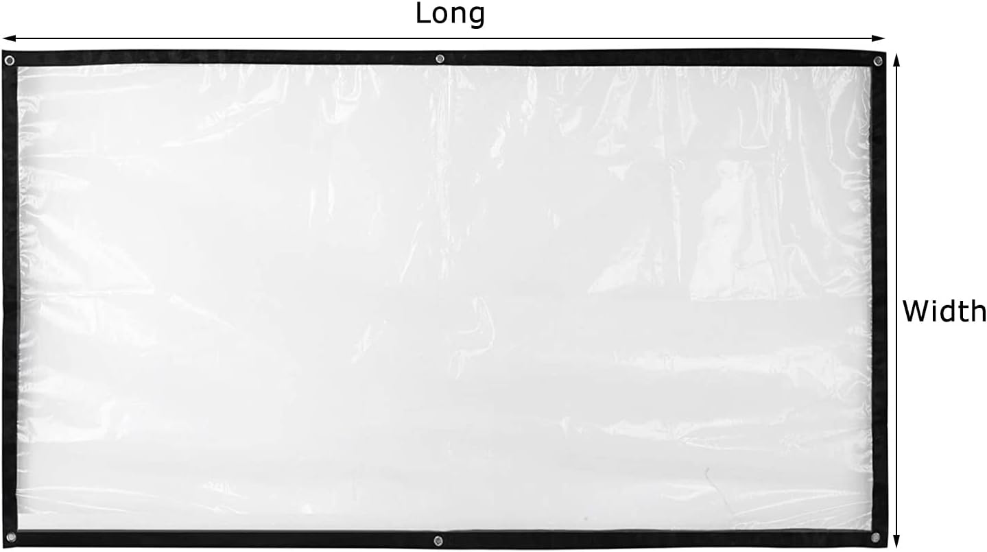 Clear Tarps Durable Vinyl Sheeting Easy to Fold Curtain Waterproof, Tarpaulin Waterproofs, for Balcony, Courtyard, Can be Customized(1.8x4m/5.94x13.2ft)