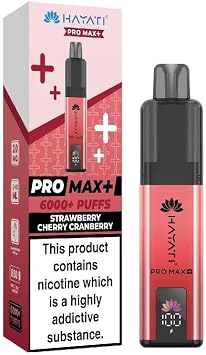 Hayati 6000 pro max plus 6k pack of 1 Strawberry Cherry Cranberry