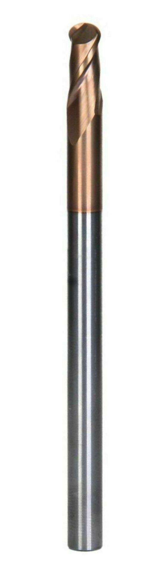 VHM Radiusfräser, überlang, extralang Ø 3/4/ 6/8/ 10/12 mm, Z=2, beschichtet, Größe: 6R3 x 15 x 100 mm