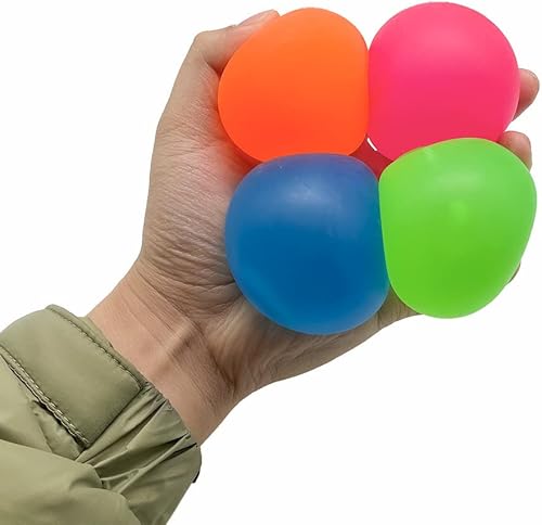 Miniatura 3 de Hofimeta Bola de azúcar de 2.4 pulgadas, bolas de alivio de estrés de elevación lenta, relleno de jarabe de malta transparente, relajante,