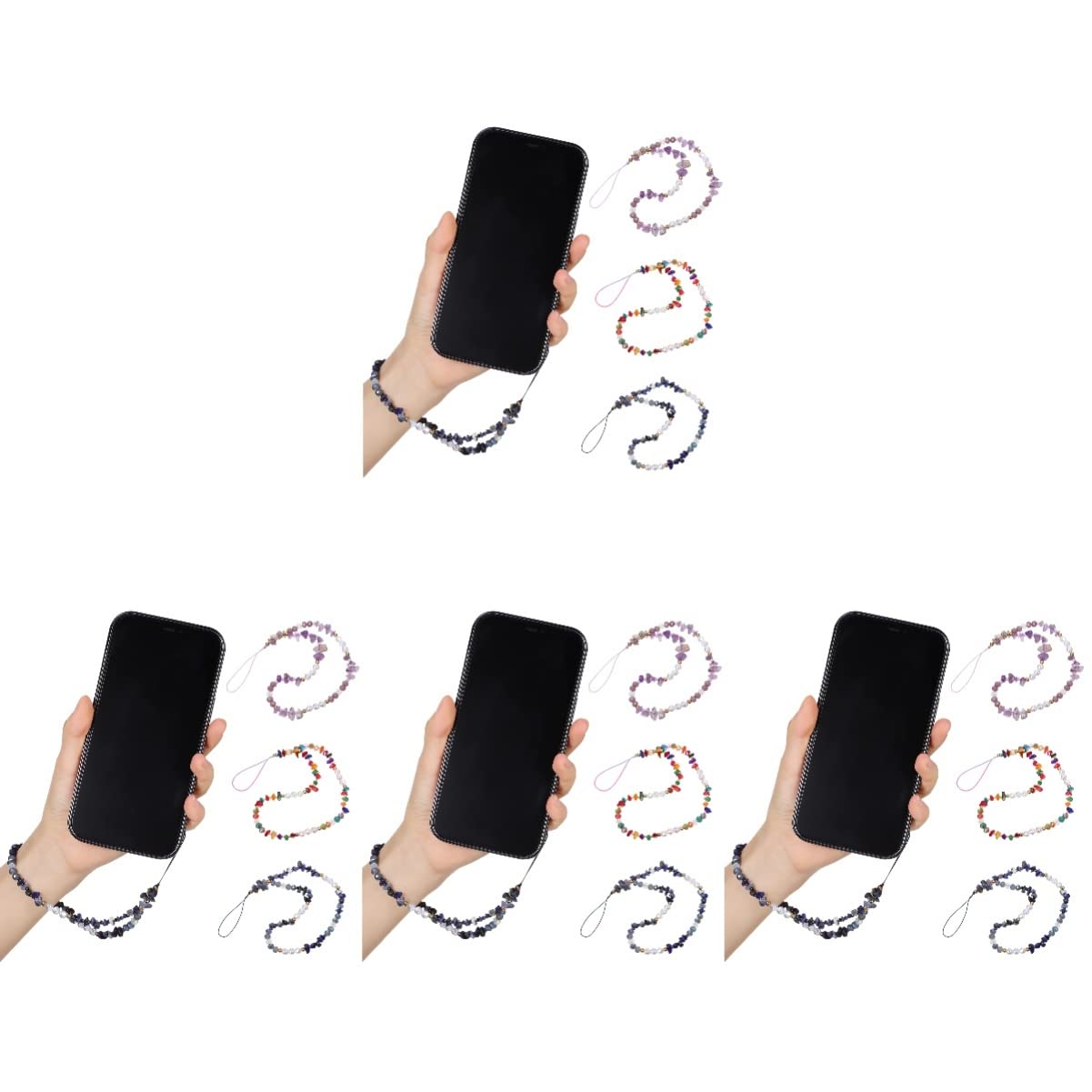 Gatuida 12pièces Dragonne De Téléphone Lanière De Téléphone Aesthetic Avec Chaînes -perte Pour Et Accessoires