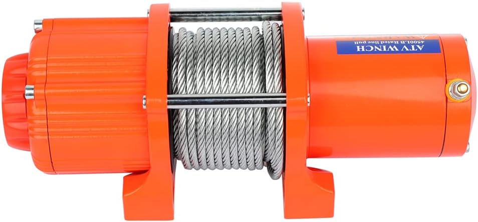 12V 4500LB Electric Winch Towing Trailer Steel Cable Off Road w/wireless remote