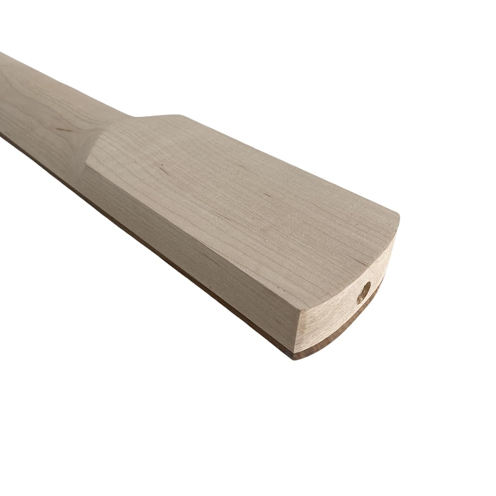 Manche de rechange pour guitare basse style J - Échelle de 86,4 cm, 21 frettes, touche en érable/palissandre - Incrustation de points - Talon de 65 mm, écrou de 38 mm, réglage du bas