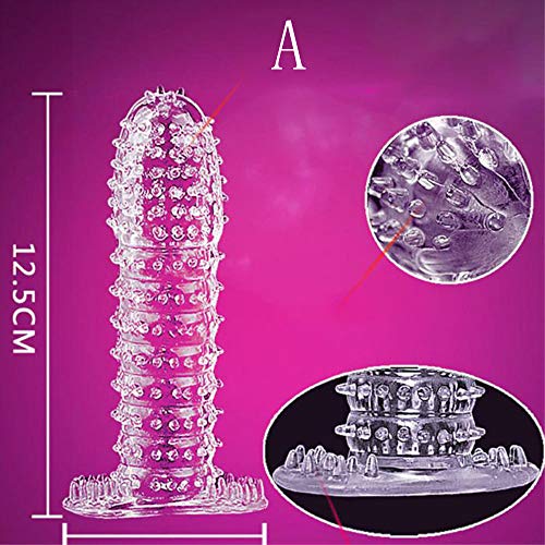 ペニスサック イボ付き シリコン製 スリーブ 夫婦 恋人 情趣グッズ アダルト グッズ 5点セット - 画像2